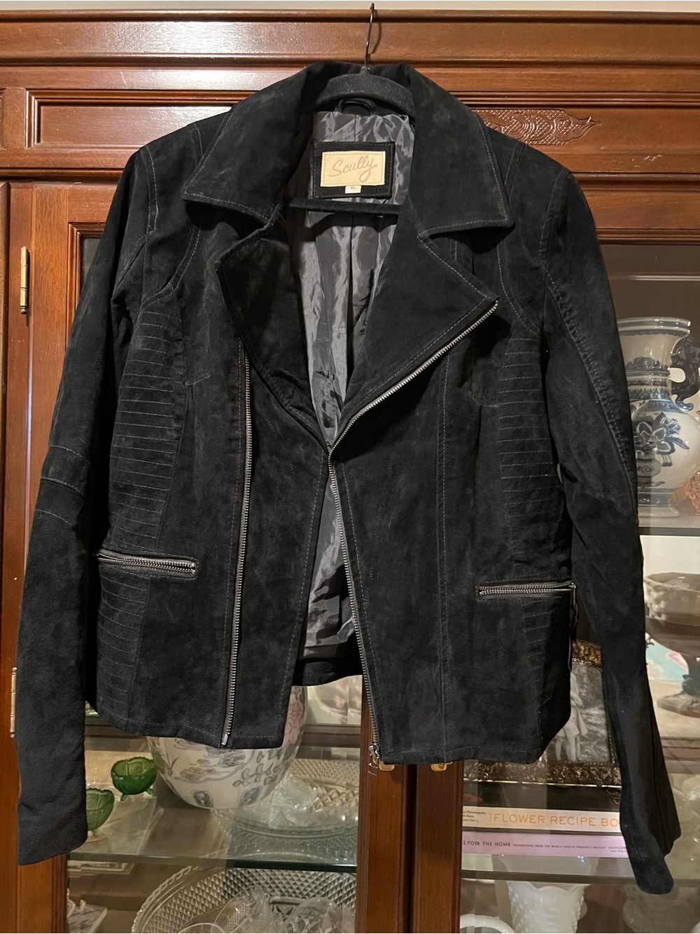 Scully Black Suede Leather Western Jacket size XL